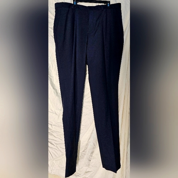 Hugo Boss Men's Modern-Fit Wool Superflex Suit Separate Pants size 36R Dark Blue - Picture 1 of 8